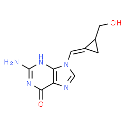 ChemSpider 2D Image | (E)-9-(2-Hydroxymethylcyclopropylidenemethyl)guanine | C10H11N5O2