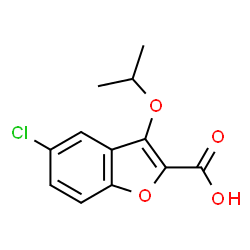 ChemSpider 2D Image | 5-Chloro-3-isopropoxy-1-benzofuran-2-carboxylic acid | C12H11ClO4