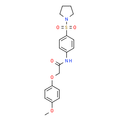 ChemSpider 2D Image | 2-(4-Methoxyphenoxy)-N-[4-(1-pyrrolidinylsulfonyl)phenyl]acetamide | C19H22N2O5S