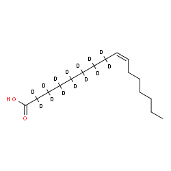 ChemSpider 2D Image | Palmitoleic Acid-d14 | C16H16D14O2