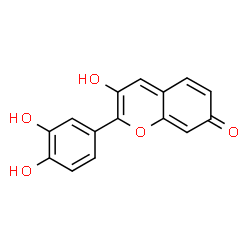 ChemSpider 2D Image | 2-(3,4-Dihydroxyphenyl)-3-hydroxy-7H-chromen-7-one | C15H10O5