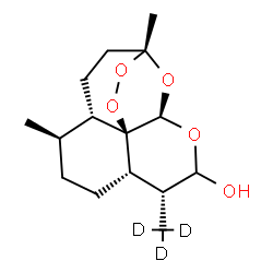 ChemSpider 2D Image | (1R,4S,5R,8S,9R,12R,13R)-1,5-Dimethyl-9-(~2~H_3_)methyl-11,14,15,16-tetraoxatetracyclo[10.3.1.0~4,13~.0~8,13~]hexadecan-10-ol | C15H21D3O5
