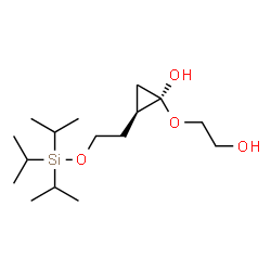 ChemSpider 2D Image | (1R,2S)-1-(2-Hydroxyethoxy)-2-{2-[(triisopropylsilyl)oxy]ethyl}cyclopropanol | C16H34O4Si