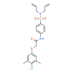 ChemSpider 2D Image | 2-(4-Chloro-3,5-dimethylphenoxy)-N-[4-(diallylsulfamoyl)phenyl]acetamide | C22H25ClN2O4S
