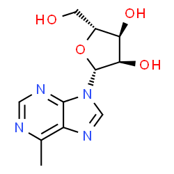 ChemSpider 2D Image | 6-Methyl-9-beta-D-ribofuranosylpurine | C11H14N4O4