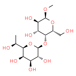 ChemSpider 2D Image | Methyl 4-O-{(5R)-5-[(1S)-1-hydroxyethyl]-alpha-L-arabinopyranosyl}-alpha-D-galactopyranoside | C14H26O11