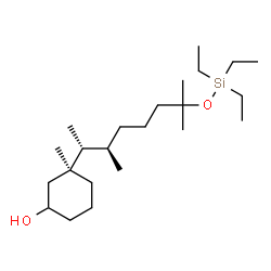 ChemSpider 2D Image | (3S)-3-{(2R,3R)-3,7-Dimethyl-7-[(triethylsilyl)oxy]-2-octanyl}-3-methylcyclohexanol | C23H48O2Si