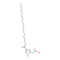 ChemSpider 2D Image | (1-Methyl-4-stearoyl-1H-pyrrol-2-yl)acetic acid | C25H43NO3