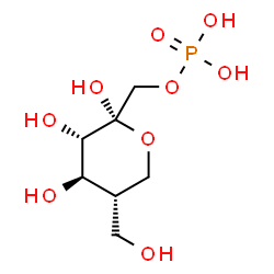 ChemSpider 2D Image | [(2R,3S,4R,5S)-2,3,4-Trihydroxy-5-(hydroxymethyl)tetrahydro-2H-pyran-2-yl]methyl dihydrogen phosphate | C7H15O9P