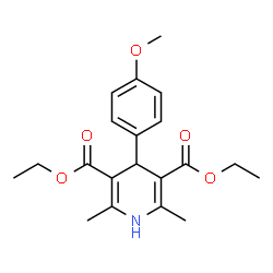 ChemSpider 2D Image | Diethyl 1,4-dihydro-4-(4-methoxyphenyl)-2,6-dimethyl-3,5-pyridinedicarboxylate | C20H25NO5