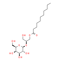 ChemSpider 2D Image | (2S)-2-(beta-D-Galactopyranosyloxy)-3-hydroxypropyl undecanoate | C20H38O9