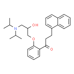 ChemSpider 2D Image | 1-{2-[3-(Diisopropylamino)-2-hydroxypropoxy]phenyl}-3-(1-naphthyl)-1-propanone | C28H35NO3