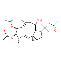 ChemSpider 2D Image | 5,6,18-triacetoxy-hydroxy-dolabelladiene | C26H40O7