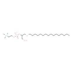 ChemSpider 2D Image | (2S)-1-(Hexadecyloxy)-3-hydroxy-2-propanyl 2-(trimethylammonio)ethyl phosphate | C24H52NO6P
