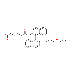 ChemSpider 2D Image | 2'-[3-(2-Methoxyethoxy)propoxy]-1,1'-binaphthalen-2-yl 6-oxoheptanoate | C33H36O6