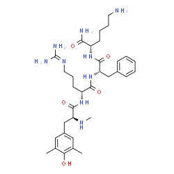 ChemSpider 2D Image | N,3,5-Trimethyl-L-tyrosyl-N~5~-(diaminomethylene)-D-ornithyl-L-phenylalanyl-L-lysinamide | C33H51N9O5