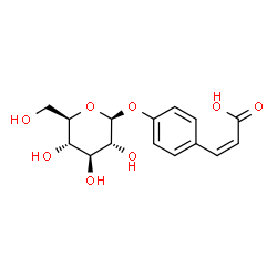 ChemSpider 2D Image | 4'-O-beta-D-glucosyl-cis-p-coumaric acid | C15H18O8