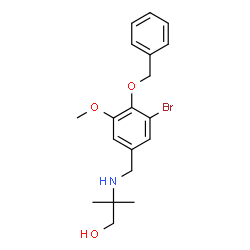 ChemSpider 2D Image | 2-{[4-(Benzyloxy)-3-bromo-5-methoxybenzyl]amino}-2-methyl-1-propanol | C19H24BrNO3