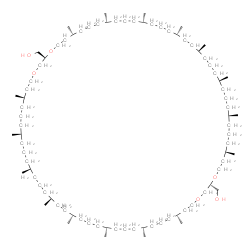 ChemSpider 2D Image | [(2R,7R,11R,15S,19S,22S,26S,30R,34R,39R,43R,47R,51S,55S,58S,62S,66R,70R)-39-(hydroxymethyl)-7,11,15,19,22,26,30,34,43,47,51,55,58,62,66,70-hexadecamethyl-1,4,37,40-tetraoxacyclodoheptacont-2-yl]methanol | C86H172O6