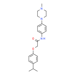ChemSpider 2D Image | 2-(4-Isopropylphenoxy)-N-[4-(4-methyl-1-piperazinyl)phenyl]acetamide | C22H29N3O2