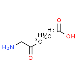 ChemSpider 2D Image | 5-Amino-4-oxo(2,3-~13~C_2_)pentanoic acid | C313C2H9NO3
