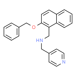 ChemSpider 2D Image | 1-[2-(Benzyloxy)-1-naphthyl]-N-(4-pyridinylmethyl)methanamine | C24H22N2O