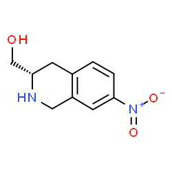 ChemSpider 2D Image | [(3S)-7-Nitro-1,2,3,4-tetrahydro-3-isoquinolinyl]methanol | C10H12N2O3