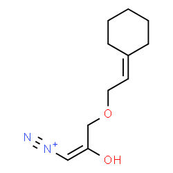 ChemSpider 2D Image | (1E)-3-(2-Cyclohexylideneethoxy)-2-hydroxy-1-propene-1-diazonium | C11H17N2O2