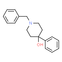 ChemSpider 2D Image | 1-Benzyl-4-phenyl-4-piperidinol | C18H21NO