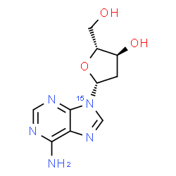 ChemSpider 2D Image | 2'-Deoxy(1'-~15~N)adenosine | C10H13N415NO3