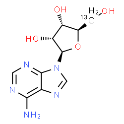 ChemSpider 2D Image | (5'-~13~C)Adenosine | C913CH13N5O4