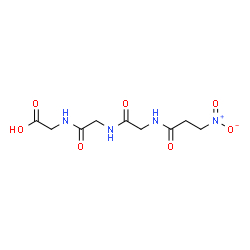 ChemSpider 2D Image | N-(3-Nitropropanoyl)glycylglycylglycine | C9H14N4O7