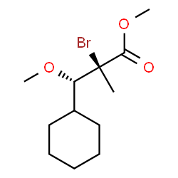 ChemSpider 2D Image | Methyl (2S,3S)-2-bromo-3-cyclohexyl-3-methoxy-2-methylpropanoate | C12H21BrO3