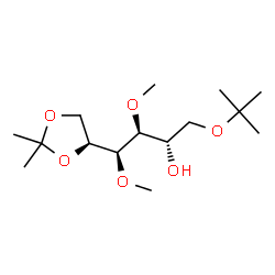 ChemSpider 2D Image | 1,2-O-Isopropylidene-3,4-di-O-methyl-6-O-(2-methyl-2-propanyl)-L-mannitol | C15H30O6