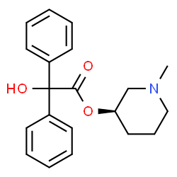 ChemSpider 2D Image | (3R)-1-Methyl-3-piperidinyl hydroxy(diphenyl)acetate | C20H23NO3