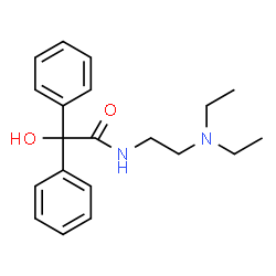ChemSpider 2D Image | N-[2-(Diethylamino)ethyl]-2-hydroxy-2,2-diphenylacetamide | C20H26N2O2