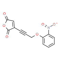 ChemSpider 2D Image | 3-[3-(2-Nitrophenoxy)-1-propyn-1-yl]-2,5-furandione | C13H7NO6