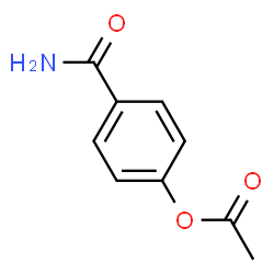 ChemSpider 2D Image | 4-(Acetyloxy)benzamide | C9H9NO3