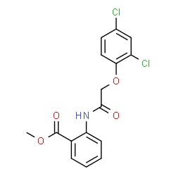 ChemSpider 2D Image | Methyl 2-{[(2,4-dichlorophenoxy)acetyl]amino}benzoate | C16H13Cl2NO4
