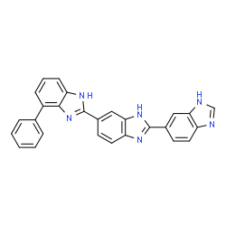 ChemSpider 2D Image | 4-Phenyl-1H,3'H,3''H-2,5':2',5''-terbenzimidazole | C27H18N6