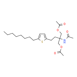 ChemSpider 2D Image | 2-Acetamido-2-(acetoxymethyl)-4-(5-octyl-2-thienyl)butyl acetate | C23H37NO5S