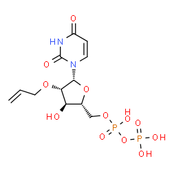 ChemSpider 2D Image | 1-{2-O-Allyl-5-O-[hydroxy(phosphonooxy)phosphoryl]-beta-D-arabinofuranosyl}-2,4(1H,3H)-pyrimidinedione | C12H18N2O12P2