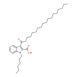 ChemSpider 2D Image | 1-Hexyl-3-stearoyl-1H-indole-2-carboxylic acid | C33H53NO3