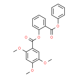 ChemSpider 2D Image | 2-(Phenoxycarbonyl)phenyl 2,4,5-trimethoxybenzoate | C23H20O7