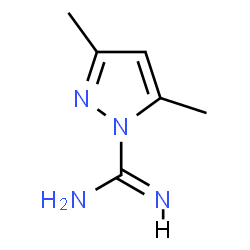 ChemSpider 2D Image | 3,5-Dimethylpyrazole-1-Carboxamidine | C6H10N4