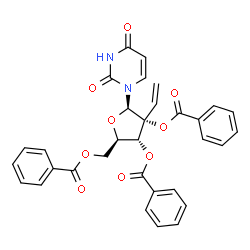ChemSpider 2D Image | 2',3',5'-Tri-O-benzoyl-2'-C-vinyluridine | C32H26N2O9