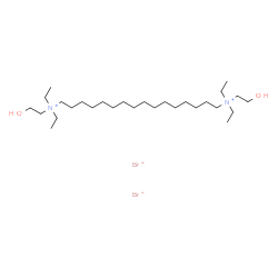 ChemSpider 2D Image | N,N,N',N'-Tetraethyl-N,N'-bis(2-hydroxyethyl)-1,16-hexadecanediaminium dibromide | C28H62Br2N2O2