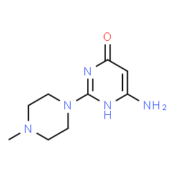 ChemSpider 2D Image | 6-Amino-2-(4-methyl-1-piperazinyl)-4(1H)-pyrimidinone | C9H15N5O