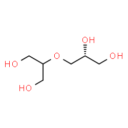 ChemSpider 2D Image | (2R)-3-[(1,3-Dihydroxy-2-propanyl)oxy]-1,2-propanediol | C6H14O5