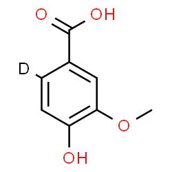 ChemSpider 2D Image | 4-Hydroxy-3-methoxy(6-~2~H)benzoic acid | C8H7DO4